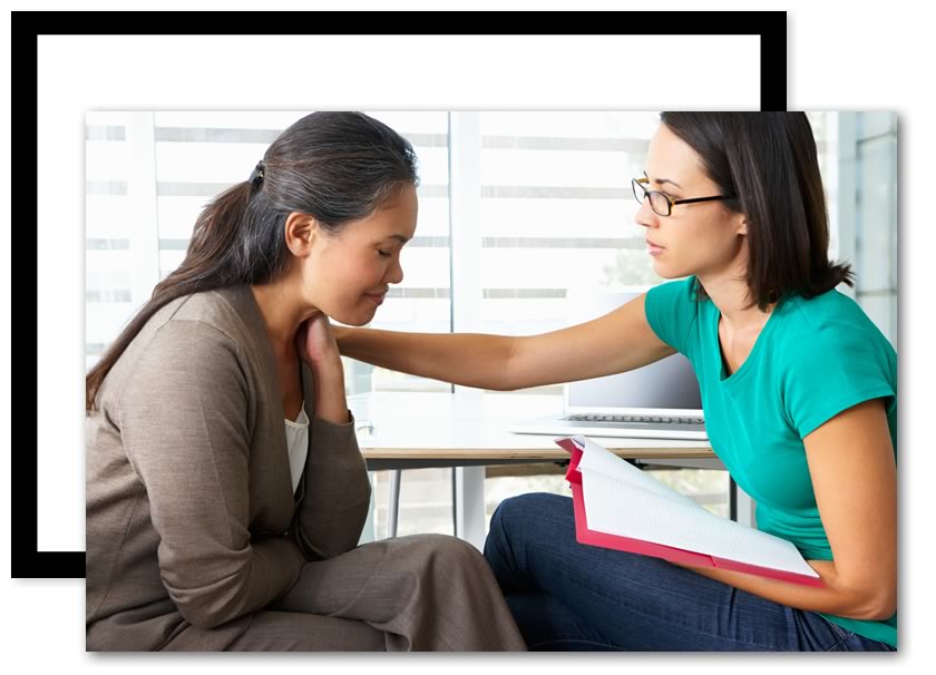 woman in counseling session